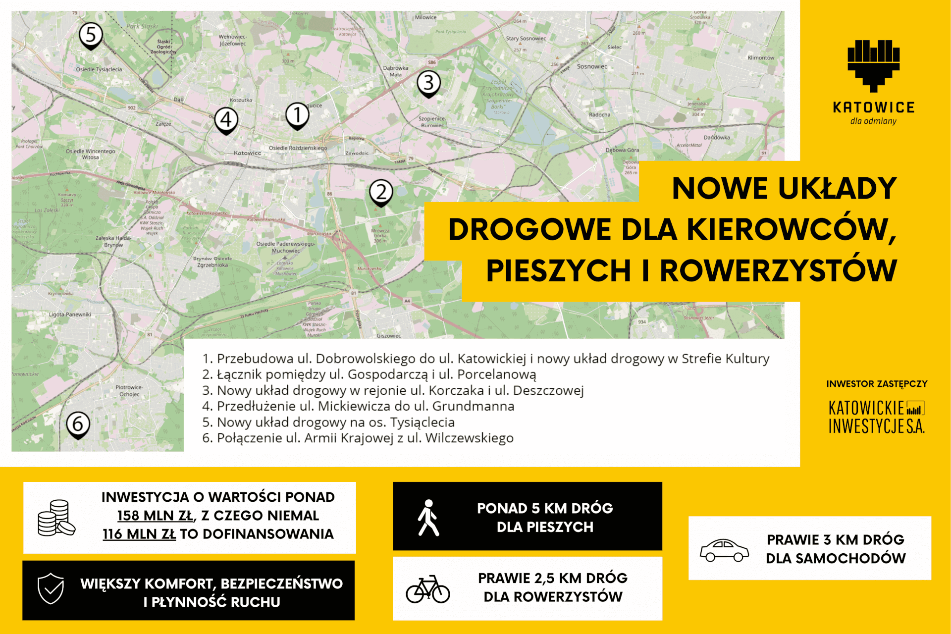 Nowe układy drogowe w Katowicach