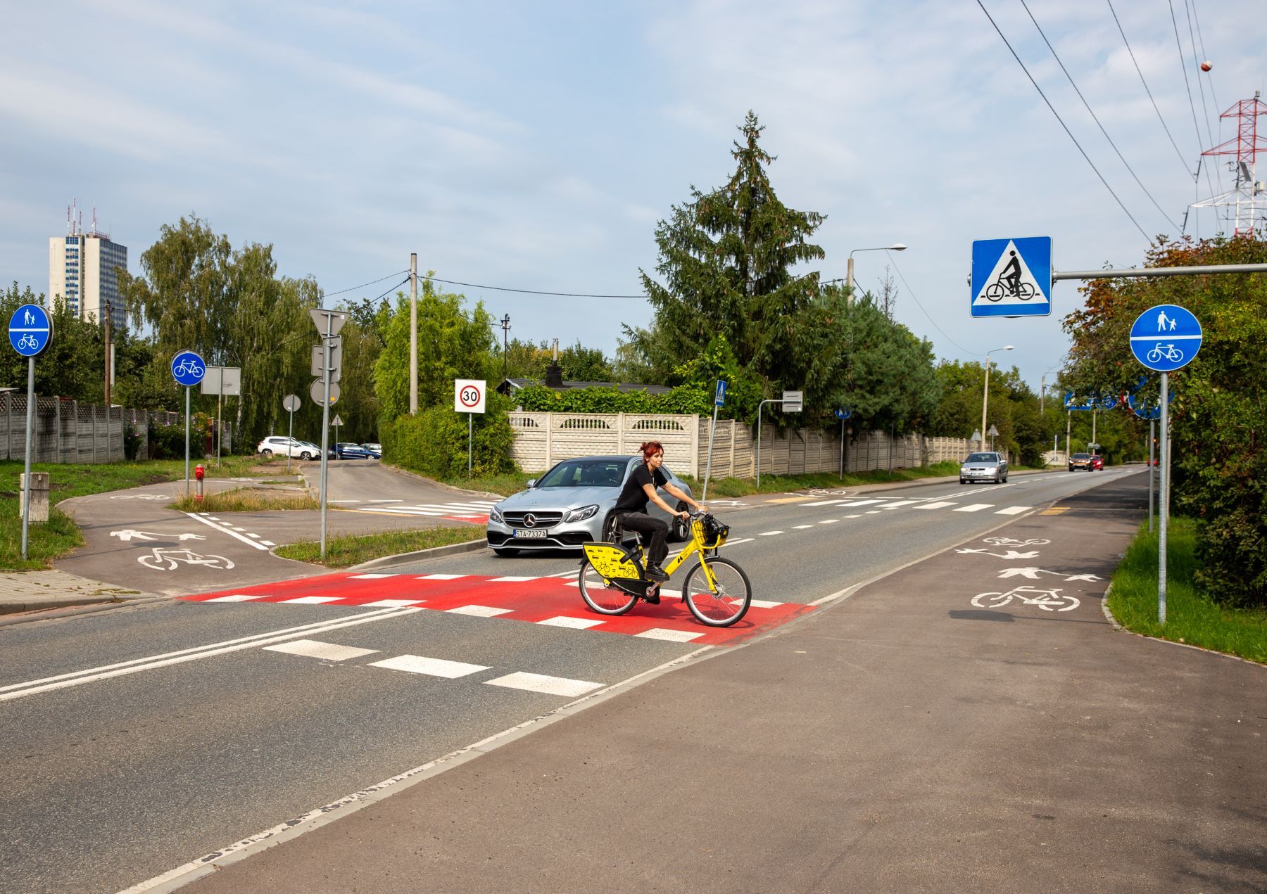 Ciąg pieszo rowerowy Katowice