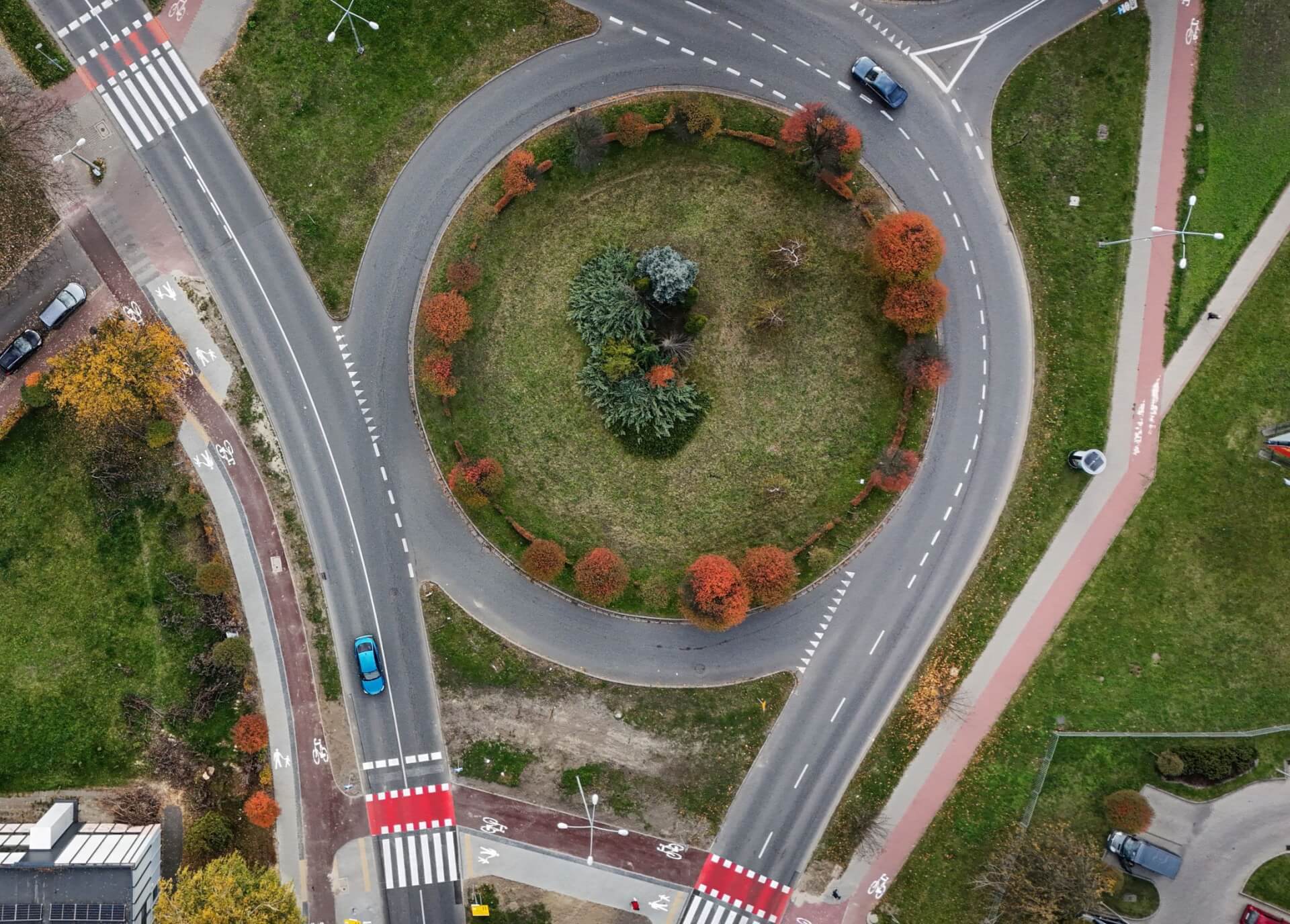 Jeden z przejazdów powstał przy rondzie Zenktelera fot KAW