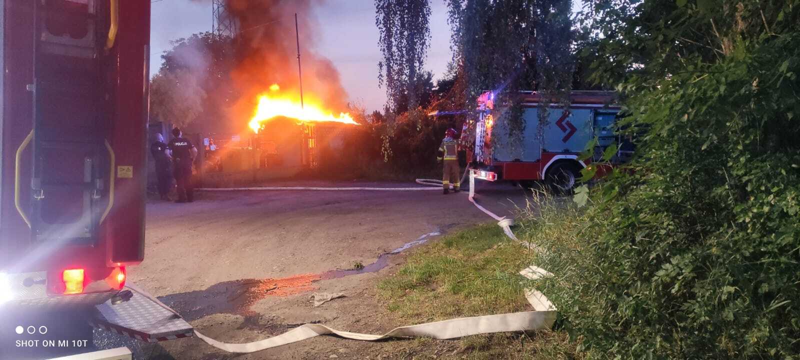 Pożar altany ul. Załęska Hałda, Katowice