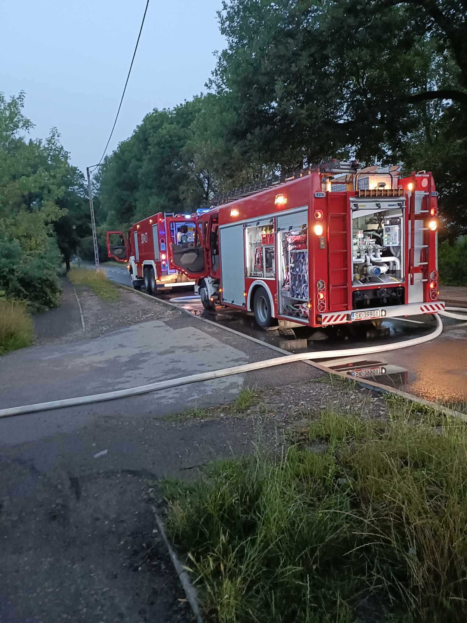 Pożar altany ul. Górniczego Dorobku, Katowice