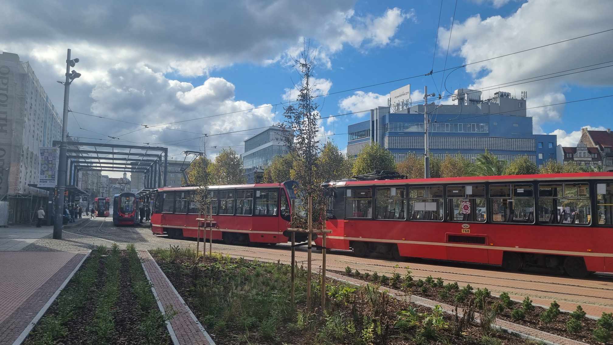 Utrudnienia w ruchu tramwajów na Rynku w Katowicach