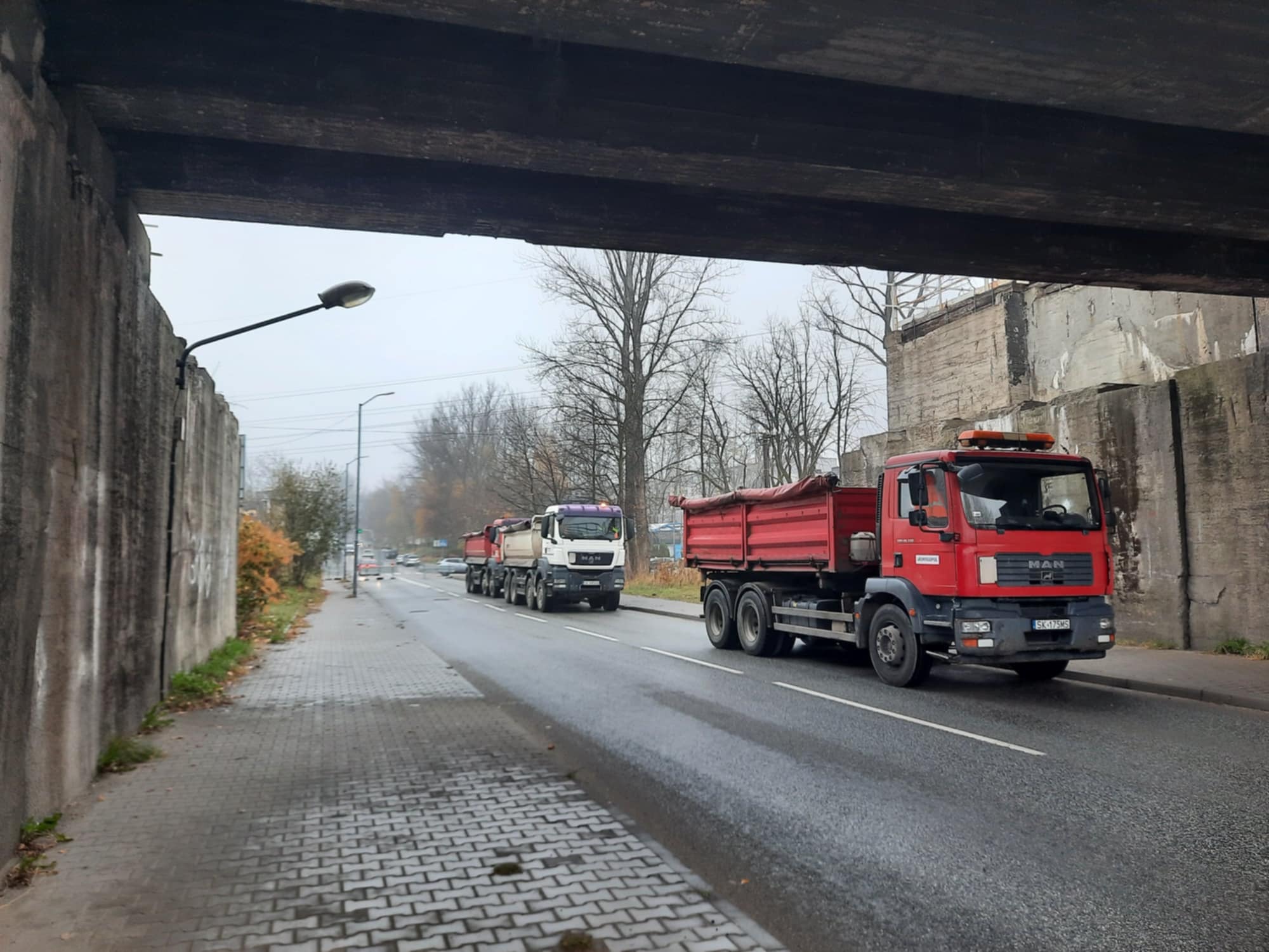 Wiadukt Załęska Katowice zamknięty