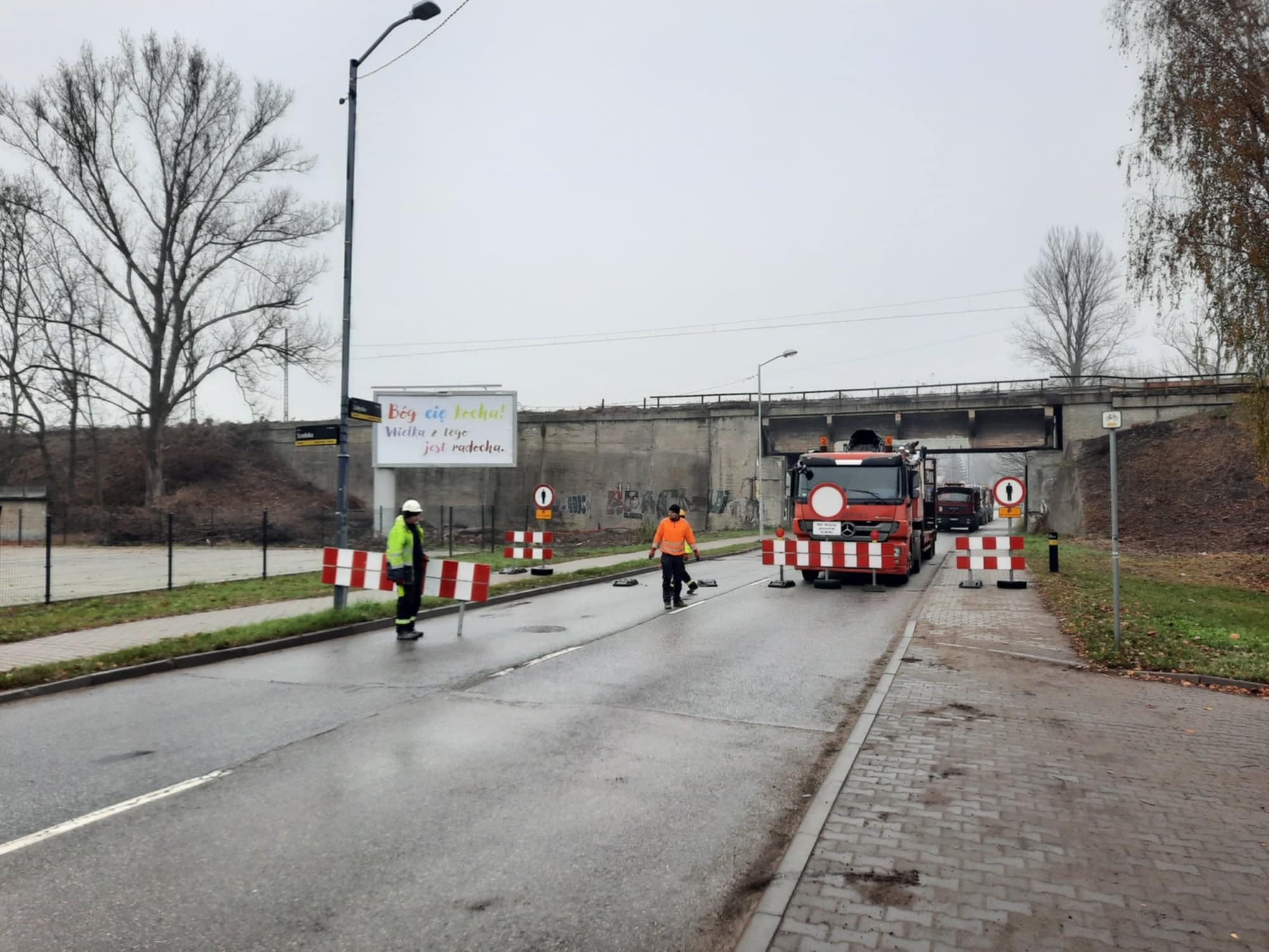 Wiadukt Załęska Katowice zamknięty